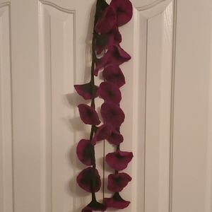 Wool Pansies Scarf NWOT